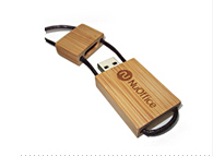 Abbildung: USB Wood CLASSIC lanyard  - Produktion: NuOffice